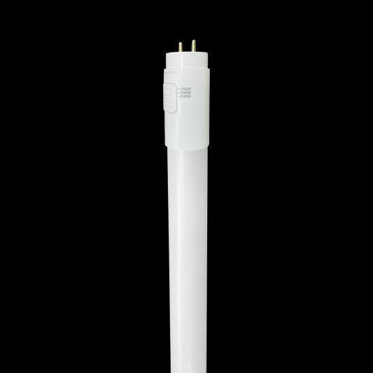Luxrite LED 2' T8 3 Way Universal Light Tube, G13 Base, 8W, 960 Lumens, Color Selectable - 3500K/4000K/5000K, 83 CRI, Frosted White Finish, Dimmable, Pack of 5 (LR34231)