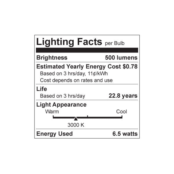 Luxrite LED MR16 GX5.3, 6.5W, 3000K - Soft White, 500 Lumens, 80 CRI, White Finish, Dimmable, Pack of 7 (LR21405)