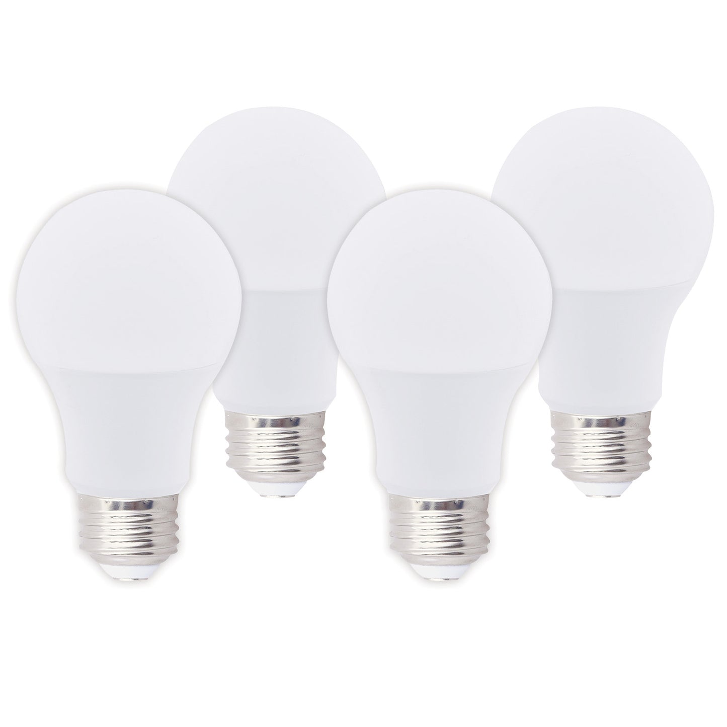 Luxrite LED A19 Light Bulb, E26 - Medium Base, 9W, 5000K - Bright White, 800 Lumens, 80 CRI, Frost Finish, Dimmable, Pack of 4 (LR21428)