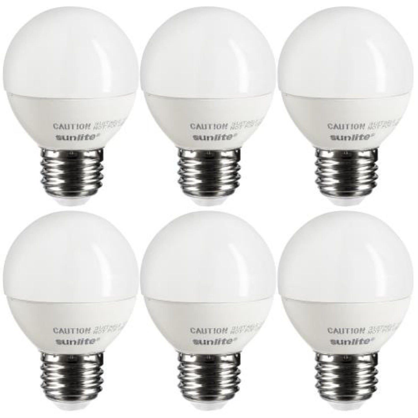 Sunlite LED G16 Globe 7W (60W Equivalent) Light Bulb Medium (E26) Base, Warm White