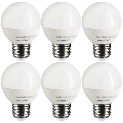 Sunlite LED G16 Globe 7W (60W Equivalent) Light Bulb Medium (E26) Base, Warm White