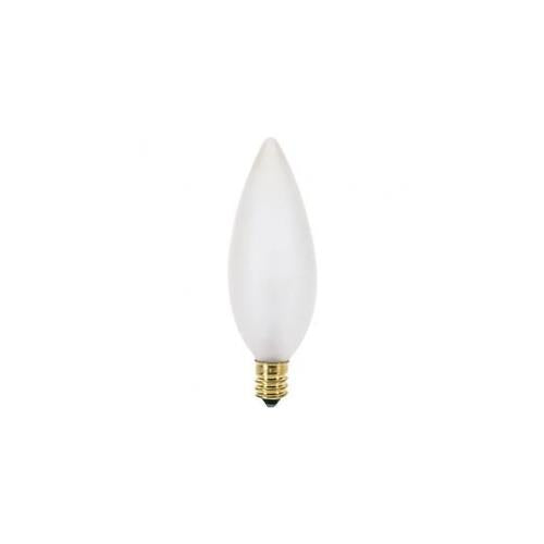 Bulbrite 60CTF/E14 60 Watt Incandescent B10 Torpedo Chandelier Bulb, European Base, Frost