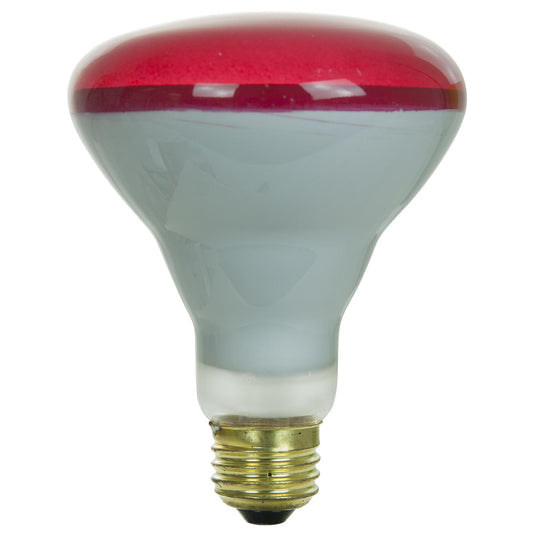 65 Watt BR30 Colored Reflector, Medium Base, Clear Red