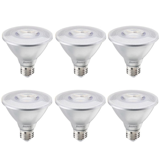 Bulbrite Pack of (6) 10 Watt Dimmable Narrow Flood PAR30SN Medium (E26) LED Bulb - 800 Lumens, 3000K, and 80 CRI