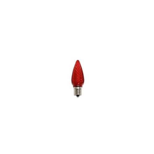 Bulbrite LED/C9R-25PK 0.35 Watt LED C9 Christmas Light Replacement Bulbs, Candelabra Base, Red, 25-Pack