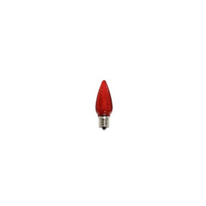 Bulbrite LED/C9R-25PK 0.35 Watt LED C9 Christmas Light Replacement Bulbs, Candelabra Base, Red, 25-Pack