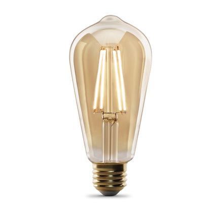 60-Watt Equivalent ST19 Vintage Amber Glass Filament LED