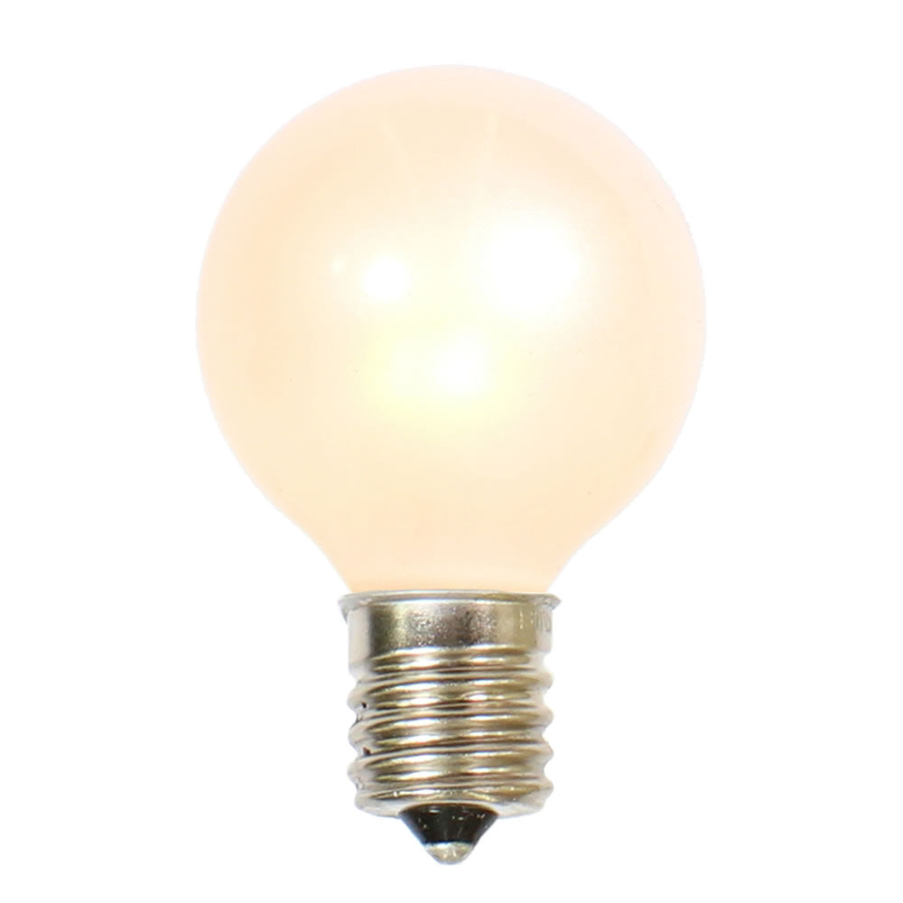 Vickerman Pearl White G50 Replacement Bulb, 30 Pack
