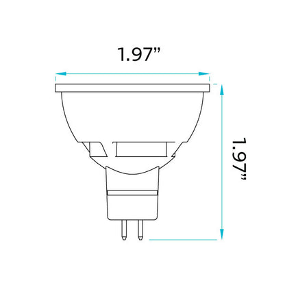 Luxrite LED MR16 GX5.3, 6.5W, 4000K - Cool White, 500 Lumens, 80 CRI, White Finish, Dimmable, Pack of 7 (LR21406)