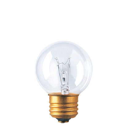 Bulbrite 25G16ECL 25 Watt Incandescent G16.5 Globe, Medium Base, Clear