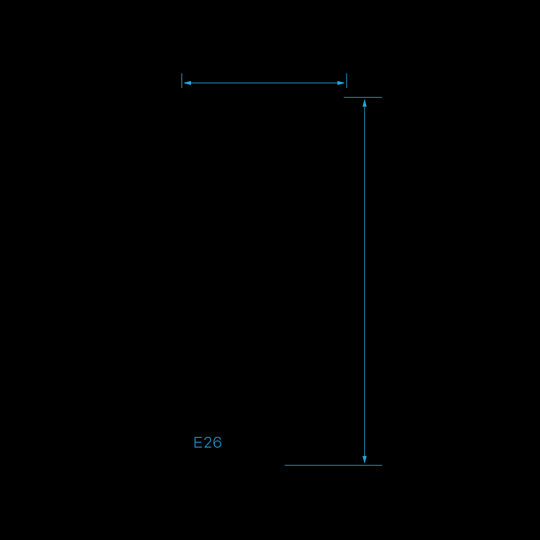 HID WATTAGE SELECTABLE, 3CCT E26 BALLAST BYPASS Bulb Center