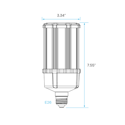 HID WATTAGE SELECTABLE, 3CCT E26 - BALLAST BYPASS