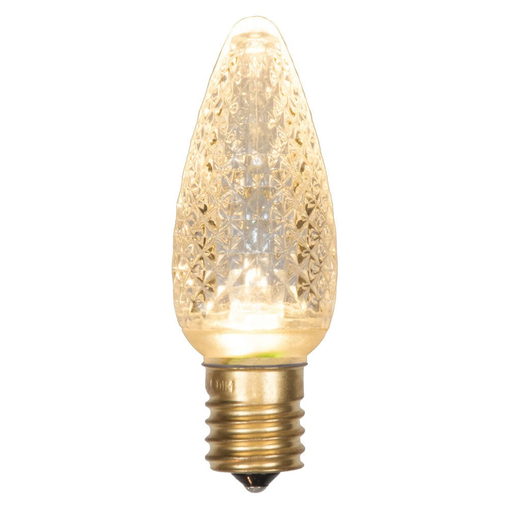 Vickerman C9 LED Sunny Warm White Faceted Bulb CSA Approved, - 50 Pack