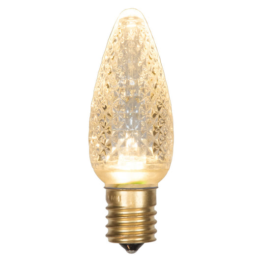 Vickerman C9 LED Sunny Warm White Faceted Bulb CSA Approved, - 50 Pack