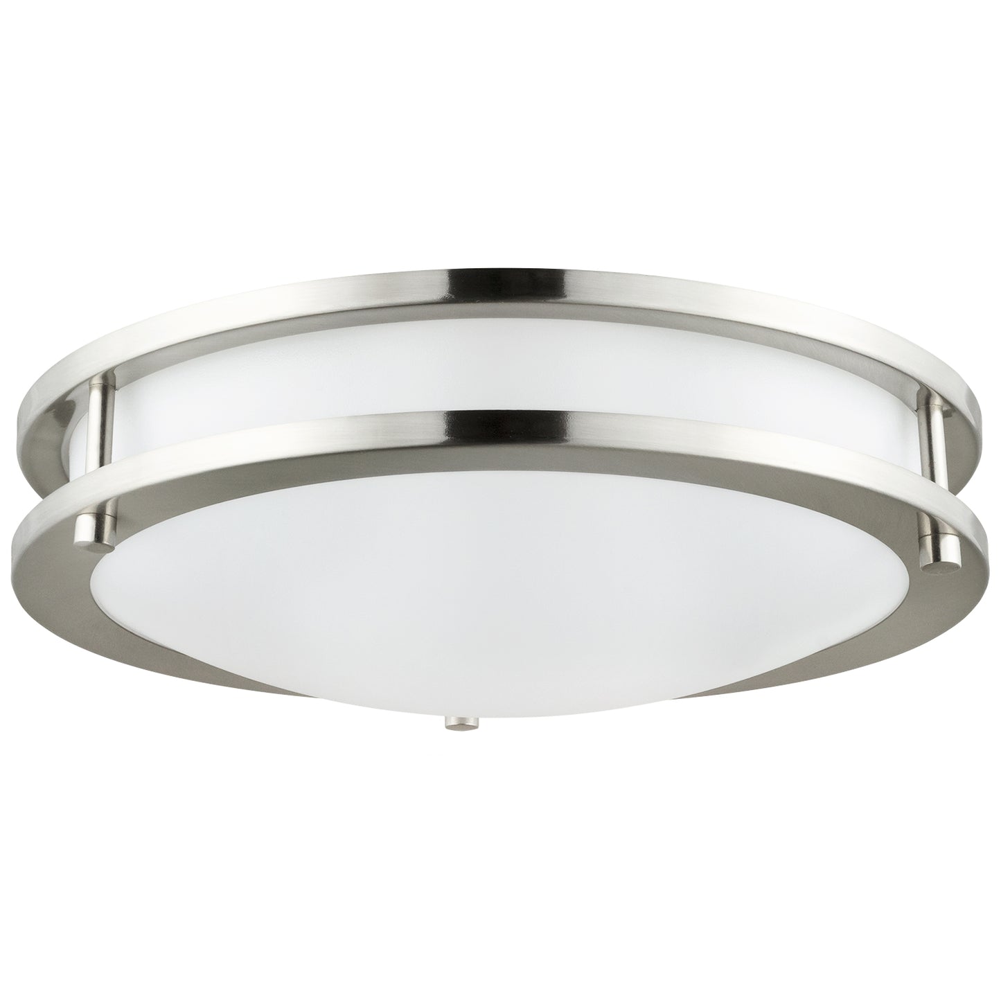 Sunlite 87772 LED 16 Inch Decorative Flush Mount Ceiling Light Fixture, 24 Watts (100W Equivalent), 1700 Lumens, Adjustable 5 CCT 2700K-5000K, 120V, Dimmable, 50,000 Hour Lifespan, Brushed Nickel