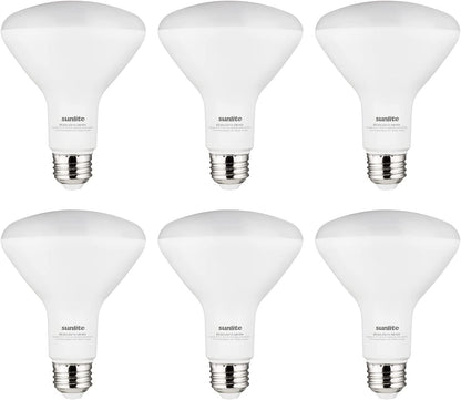 Sunlite 81396 LED BR30 Recessed Light Bulb, 10.5 Watt (65w equivalent), 800 Lumens, Medium E26 Base, Dimmable Flood-Light, UL Listed, 4000K Cool White, Pack of 6