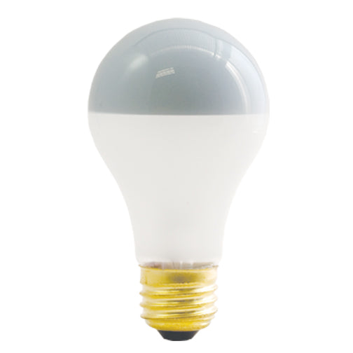 Bulbrite 60A19F/SB 60 Watt Incandescent Half Chrome A19 Bulb, Medium Base, Silver Bowl Frost