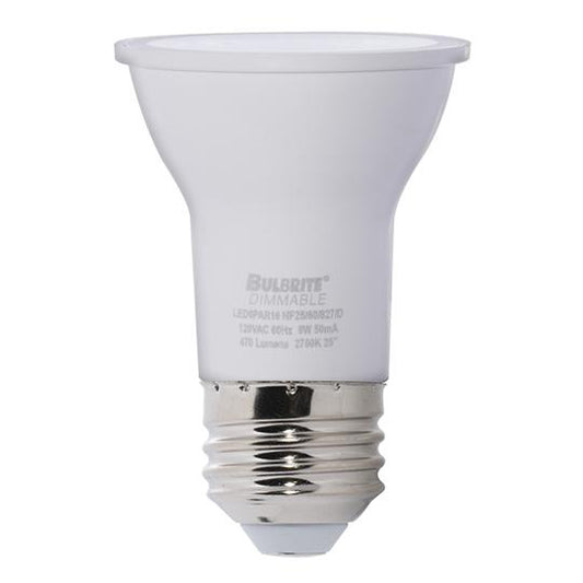 BULBRITE LED PAR16 MEDIUM SCREW (E26) 6W DIMMABLE LIGHT BULB 3000K/SOFT WHITE 60W HALOGEN EQUIVALENT 1PK (771414)