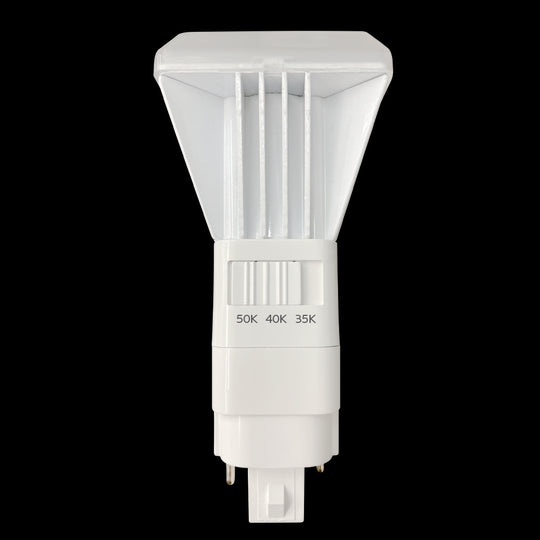 Luxrite LED Quad Style Vertical Bypass, 11W, 1450 Lumens, Color Selectable - 3500K/4000K/5000K, White Finish, 83 CRI, Dimmable (LR24567)