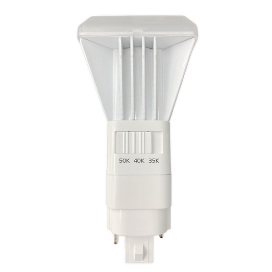Luxrite LED Quad Style Vertical Bypass, 11W, 1450 Lumens, Color Selectable - 3500K/4000K/5000K, White Finish, 83 CRI, Dimmable (LR24567)