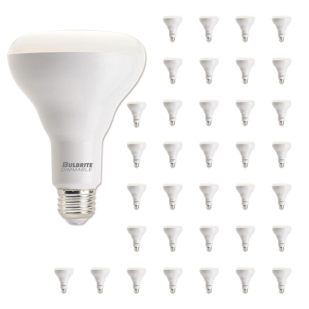 Bulbrite LED BR30 Dimmable Medium Screw Base (E26) Light Bulb 65 Watt Equivalent 3000K, Frost 36-Pack