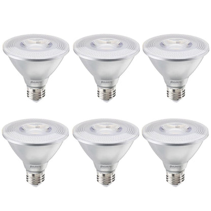 Bulbrite Pack of (6) 10 Watt Dimmable Narrow Flood PAR30SN Medium (E26) LED Bulb - 800 Lumens, 2700K, and 80 CRI