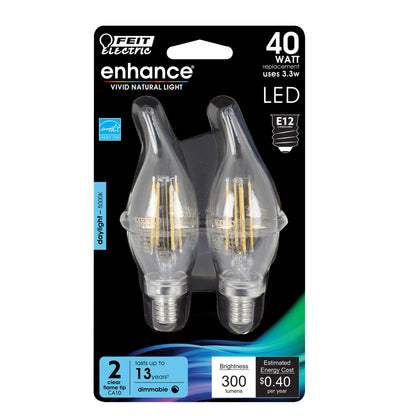 40-Watt Equivalent CA10 Dimmable Daylight Filament LED