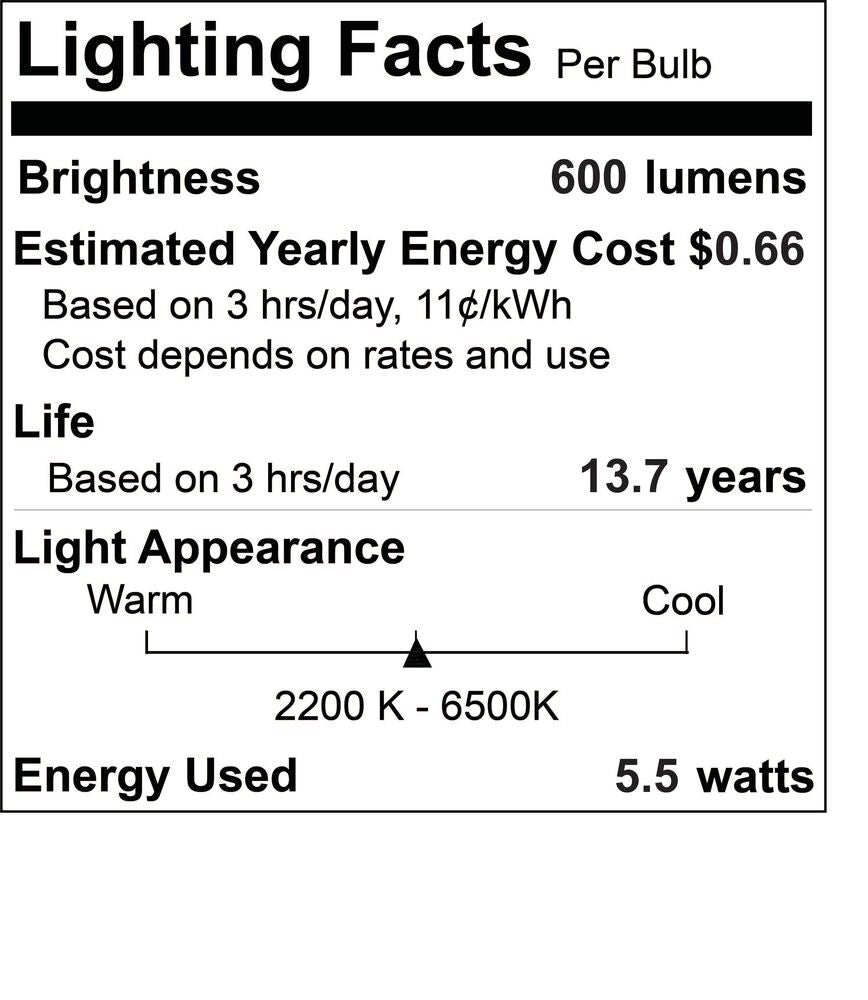 Bulbrite Solana 2-Pack A19 WiFi Connected Edison Filament LED Smart Light Bulb, Clear