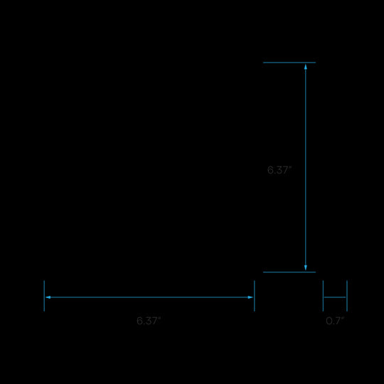 Luxrite Surface Mount 6" Square Slim Black Trim Finish, Pack of 7 (LR23683)