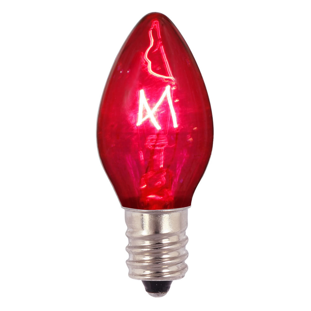 Vickerman C7 Transparent Pink Twinkle Replacement Bulb, 5 watts, 120 Volt, - 50 Pack