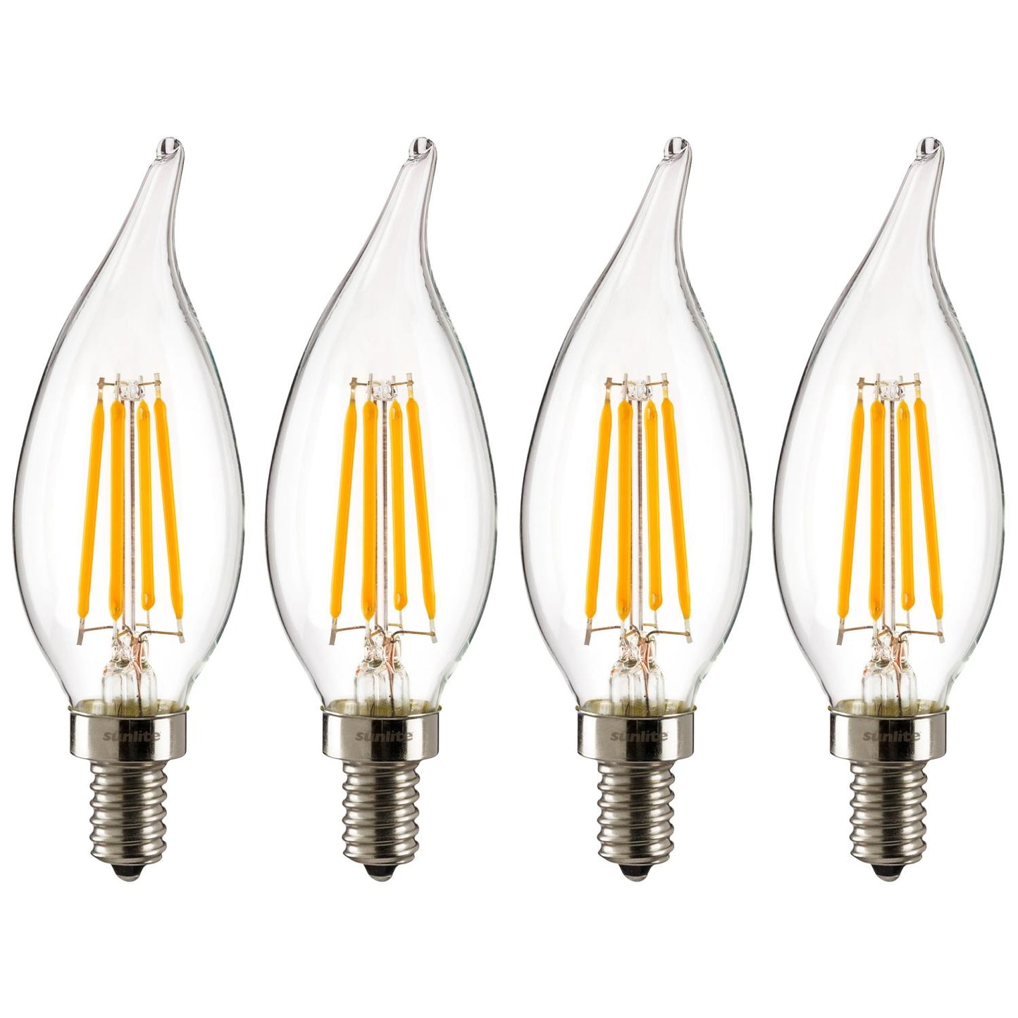 Sunlite LED Vintage Chandelier 4W (40W Equivalent) Light Bulb Candelabra (E12) Base, Warm White