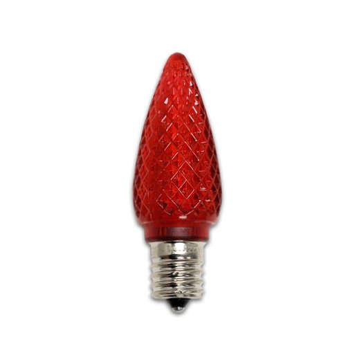 Bulbrite LED/C9R-25PK 0.35 Watt LED C9 Christmas Light Replacement Bulbs, Candelabra Base, Red, 25-Pack