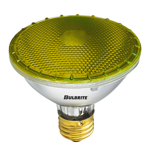 Bulbrite H75PAR30Y 75 Watt Dimmable Colored Light Halogen PAR30, Medium Base, Yellow