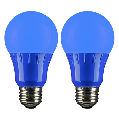 Sunlite LED A Type Colored 3W Light Bulb Medium (E26) Base, Blue