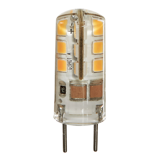 Luxrite G8 LED 1.29" Light Bulb, 2W, 140 Lumens, 120V, 2700K - Warm White, Clear Finish (LR24609)