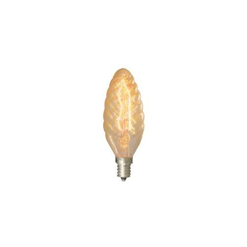 Bulbrite NOS15CTA 15 Watt Nostalgic B11 Torpedo Chandelier Bulb, Candelabra Base, Antique Finish