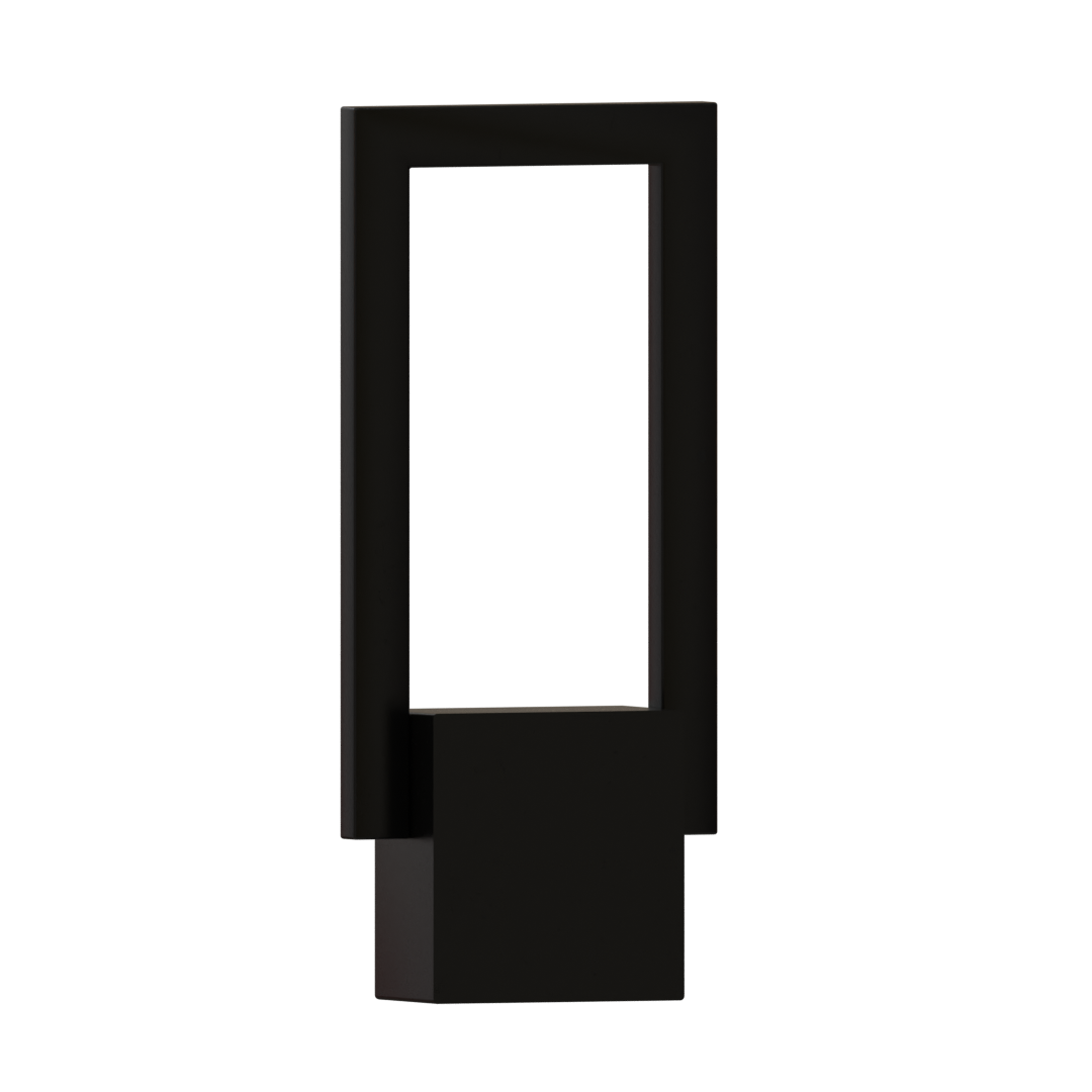 Catola LED Modern Geometric Rectangle Outdoor Wall Sconce Black