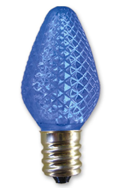Vickerman 25 Blue C7 LED Light on Green Wire, 16' Christmas Single Mold Light Strand- 2 Pack