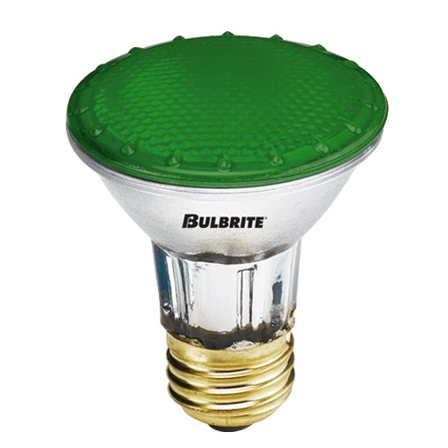 Bulbrite H50PAR20G 50 Watt Dimmable Colored Light Halogen PAR20, Medium Base, Green