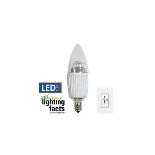 Bulbrite LED5CTC/27K/D 5 Watt Dimmable LED B11 Chandelier Bulb, Candelabra Base, Clear