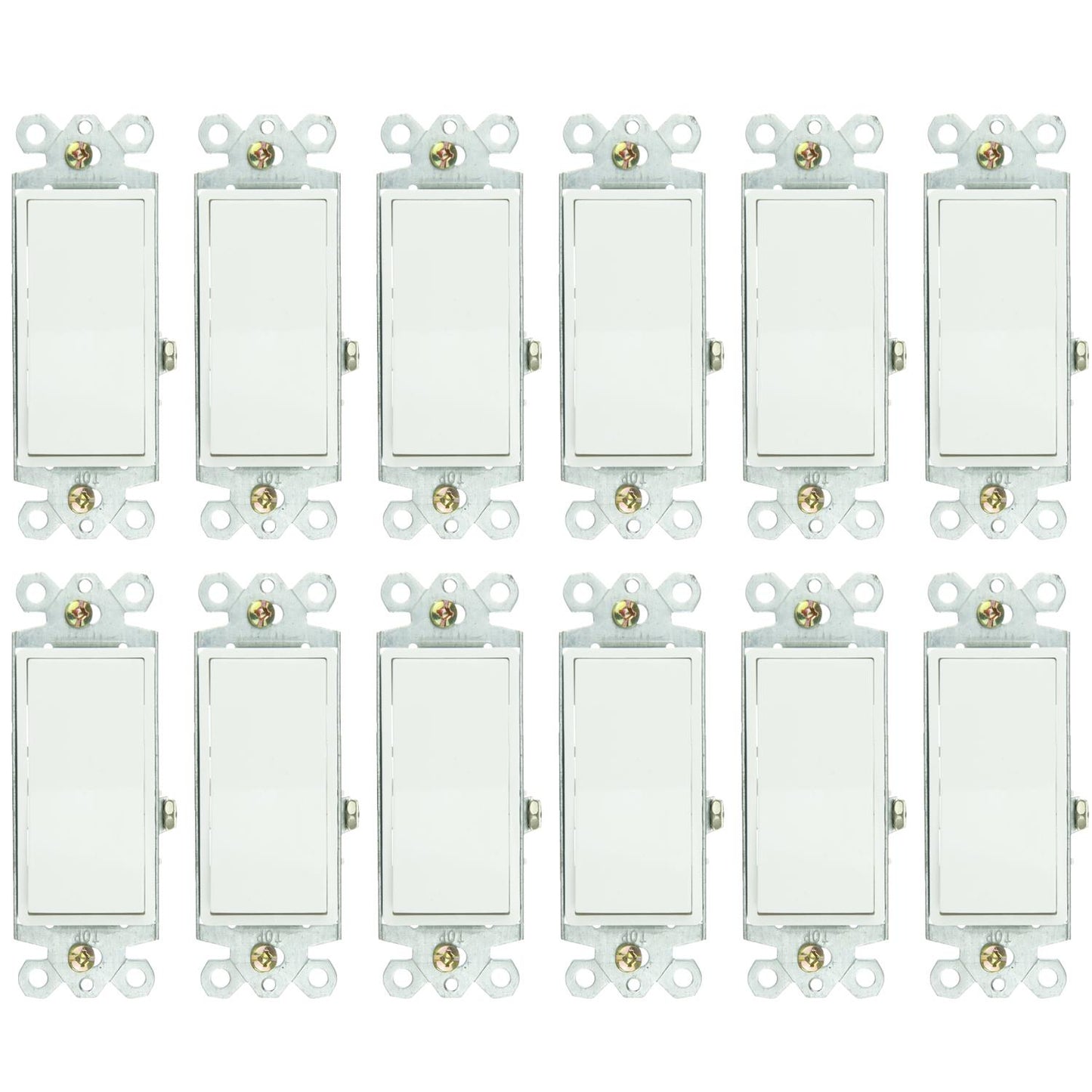 Sunlite E509 On/Off Grounded Rocker Switch, White