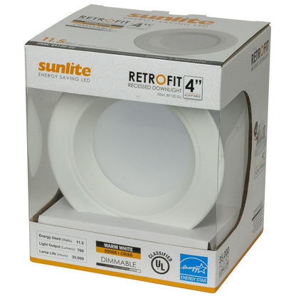 Sunlite 11.5 Watt Retrofit Downlight Kit, 4" Round, Medium (E26) Base