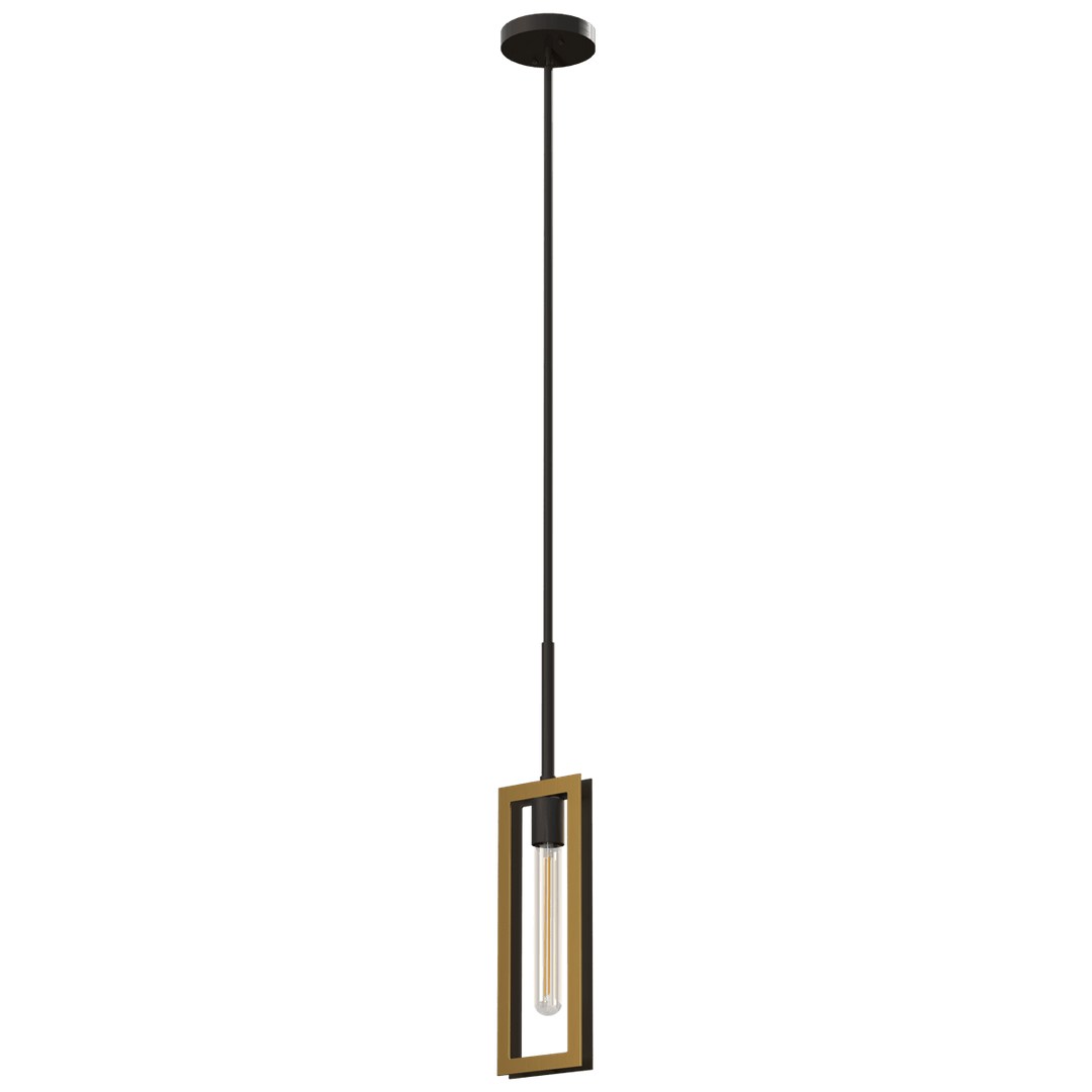 Rettan Single Light Geometric Rectangle Pendant Fixture