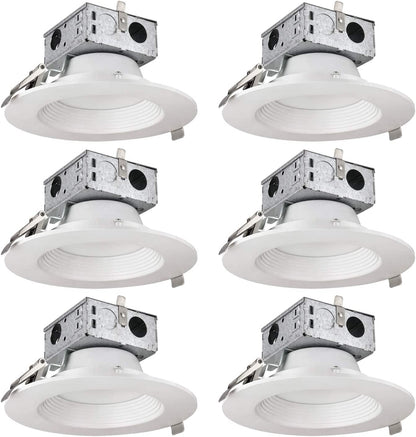 Sunlite 6-Inch Round LED Retrofit Recessed Lighting Fixture, 15 Watts (100W Equivalent), 1000 Lumens, Dimmable, Energy Star, ETL Listed, 3000K - Warm White - 6 Pack