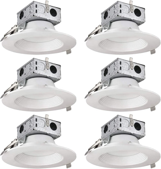 Sunlite 6-Inch Round LED Retrofit Recessed Lighting Fixture, 15 Watts (100W Equivalent), 1000 Lumens, Dimmable, Energy Star, ETL Listed, 3000K - Warm White - 6 Pack