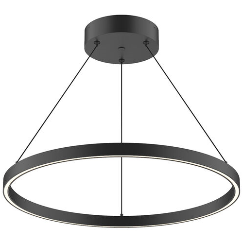 CHERCHIO LED 24" RING PENDANT 63W 3000K 90CRI  DIM 4700L BLACK,FROST
