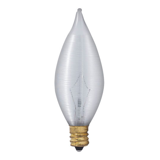 Bulbrite Spunlite 60 Watt Dimmable C11 Incandescent Light Bulbs with Candelabra (E12) Base, Satin Finish, Pack of 25