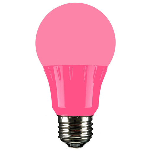 Sunlite LED A Type Colored 3W Light Bulb Medium (E26) Base, Pink