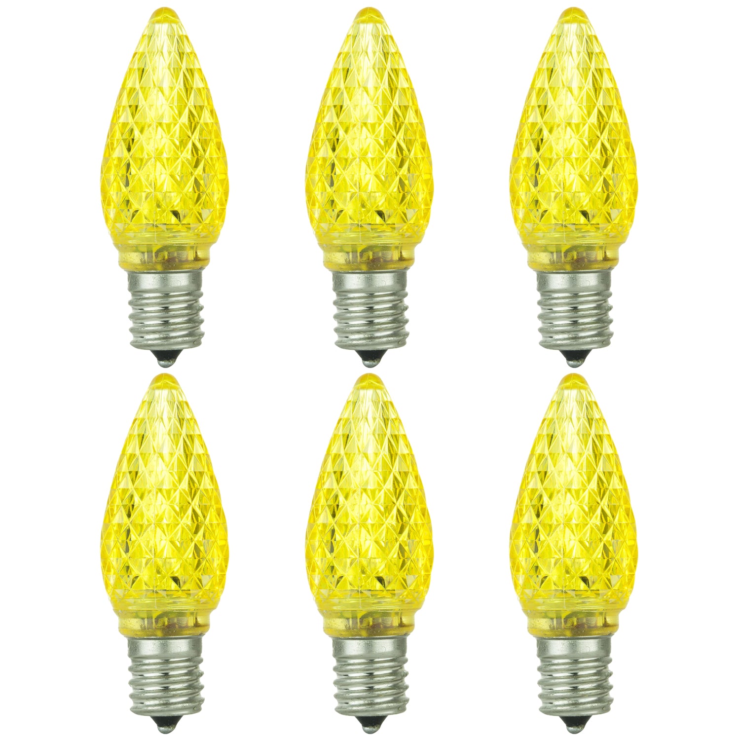 C9 Yellow LED Light Bulbs – E17 Base, Perfect For Outdoor String Lights Or Parties