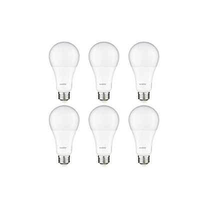 Sunlite 82106 LED A21 Light Bulb, 20 Watts (150w Equivalent), 2550 Lumens, Medium E26 Base, 120-227 Multi-Volt, Non-Dimmable, UL Listed, 4000K Cool White, Pack of 6